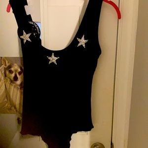 Star patchwork bodysuit new